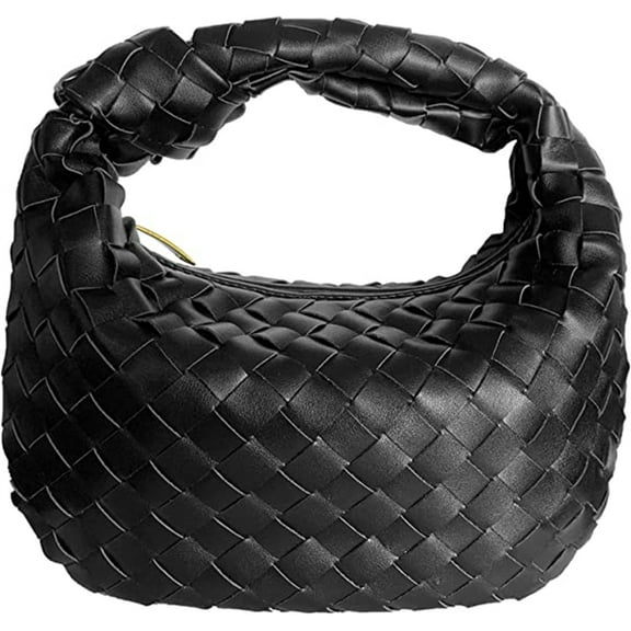 Women Soft PU Leather Woven Handbag