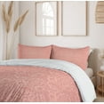 thumbnail image 6 of Ambesonne Peach Duvet Cover Sets, Antique Lace Style Ombre, 2-King, Coral, 6 of 7