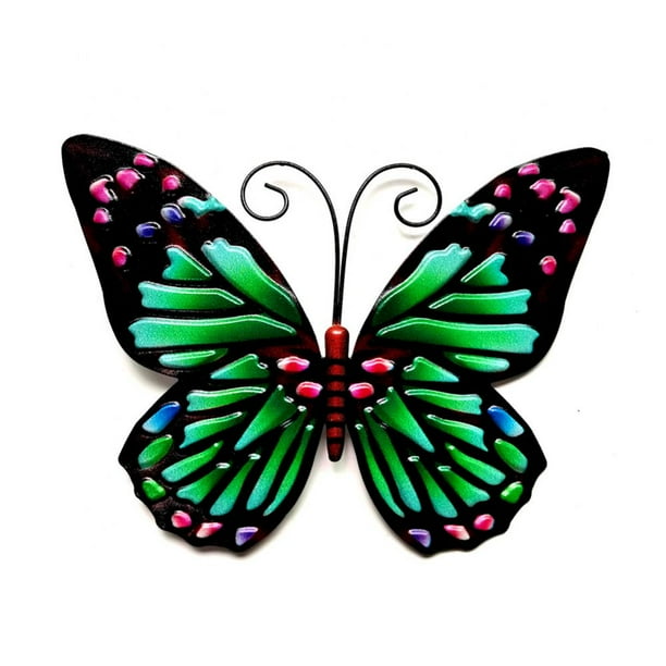 1 Pack Large Metal Butterfly Wall Art Outdoor Decor, 6.3" Butterflies