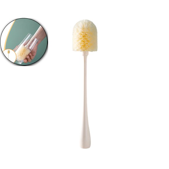 Dvruxg Bottle Brushes, Long Wood Handle Bottle Brush Cleans and Scrubs Wide Mouth Jars, Glasses, Vases, Mugs and Pitchers