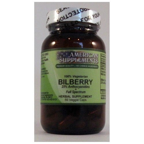 Bilberry American Supplements 60 VCaps