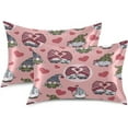 thumbnail image 2 of GZHJMY Valentine's Day Gnome Satin Pillowcase, Soft Breathable Silk Pillow Case with Envelope Closure for Hair and Skin, Queen Size 30 x 20 Inch Home Decor, 2 of 7