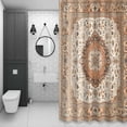 thumbnail image 3 of Vintage Farm Shower Curtain for Bathroom, Bohemian Style Orange Boho Farmhouse Retro Waterproof Cloth Fabric Bathroom Accessories Set with 12 Rust Proof Plastic Hooks, 36"x78", 3 of 9