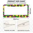 thumbnail image 4 of Coolnut 2Pcs License Plate Frames Mardi Gras Universal Aluminum License Plate Holder Cover Rust-Proof Car Tag Frame with Screw Caps Home Decor, 4 of 7
