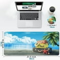 thumbnail image 4 of Large Gaming Mouse Pad with Coaster, Desk Mat, Desk Pad, Mouse Pads for Desk Protector, Stitched Edges Big Extended Mousepad for Computer Keyboard Laptop Office Decor, 31.5'''' x15.6''''-Travel to Sea, 4 of 6