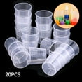 thumbnail image 4 of Wodtesl 20pcs 10/20/30ml Plastic Measuring Cup Double Scale Transparent Lab Chemical Measuring Cup Without Handle Kitchen Bar Supplies, 4 of 12