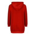thumbnail image 6 of Wangmeiwg Women's Sweatshirts Women's Long Hooded Jacket Winter Warm Zip Up Coat Casual Street Outerwear For Fall And Cold Weather Red L, 6 of 6