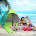 thumbnail image 3 of Beach Shelter, Portable Extra Light Beach Tent, Sun Shelter for 2-3 persons, Including Carrying Bag and Tent Pegs, UV Protection, Beach Tent for Famil, 3 of 4