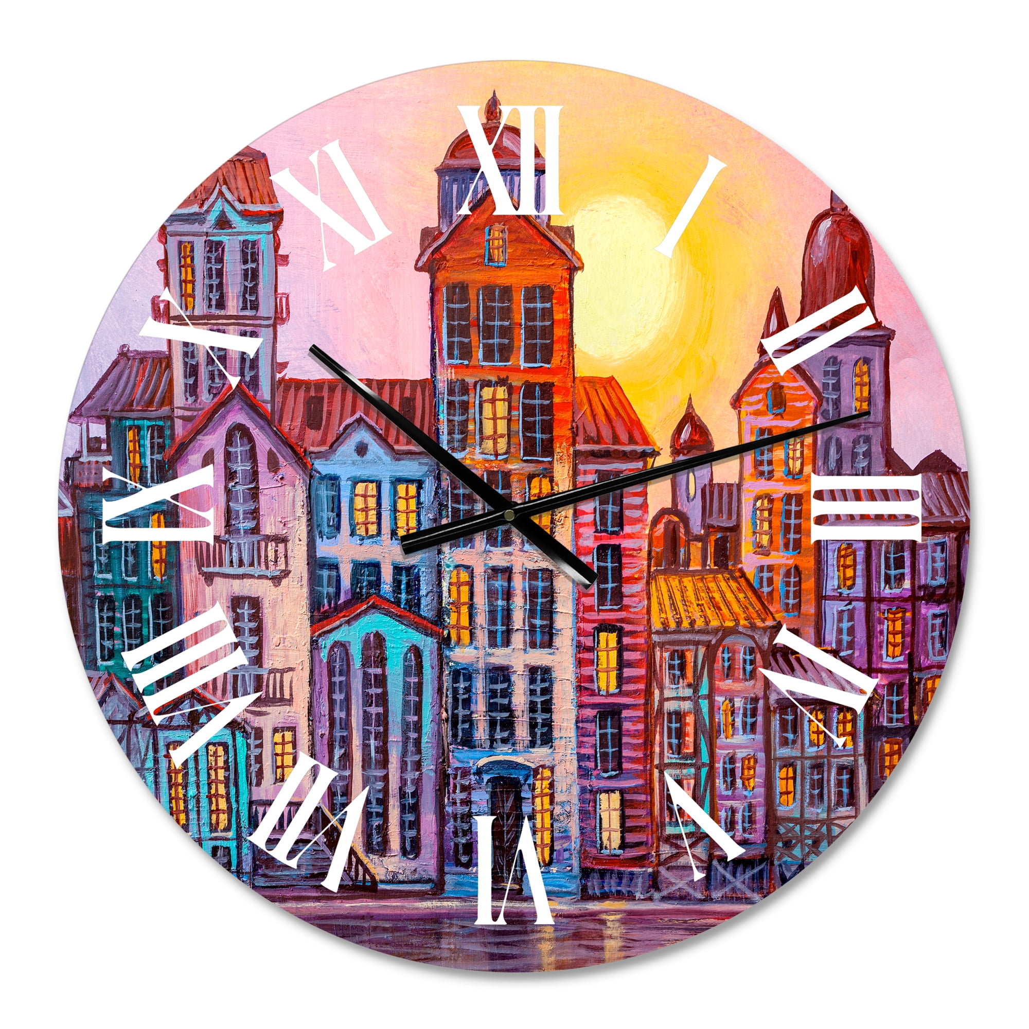 Designart 1 in Quartz Mid-Century Wall Clock