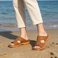 thumbnail image 6 of KEVCHE Orthopedic Sandals Women Summer Wedge Slip On Sandals, Adjustable Arch Support Breathable Walking Slides, Plantar Fasciitis Comfortable Casual Beach Footwear, 6 of 6