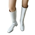 thumbnail image 7 of Mostsola Knee High Boots Women Square Toe Tall Boots Zip up Block Heeled Gogo Boots, 7 of 7