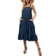 thumbnail image 4 of Sunloudy Vestido midi sin mangas para mujer, vestido de playa con volantes sueltos de color sólido sin mangas de verano Sunloudy  S M L XL, 4 of 7