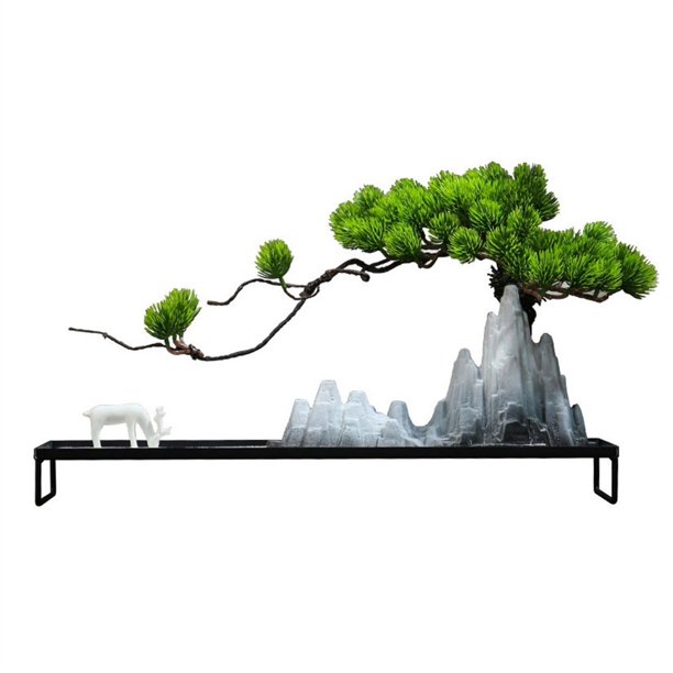 Paisaje Zen Paisajismo Sala de estar Entrada Gabinete Bonsai artificial Oficina Hogar creativo Mesa de café Decoración Simulación Árbol
