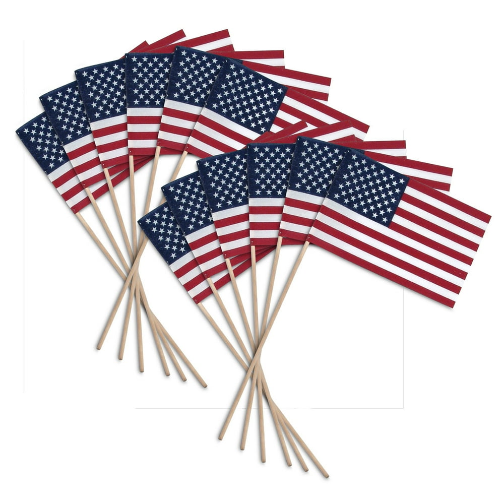 12 Pack of U.S. Stick Flags