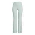 thumbnail image 5 of No Boundaries Women's Juniors Ribbed Flare Lettuce Hem Pants, Sizes S-XXXL, 5 of 5