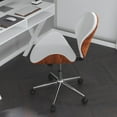 thumbnail image 3 of Merrick Lane Ergonomic Faux Leather Mid Back Swivel Office Desk Chair with Casters, White, 3 of 14