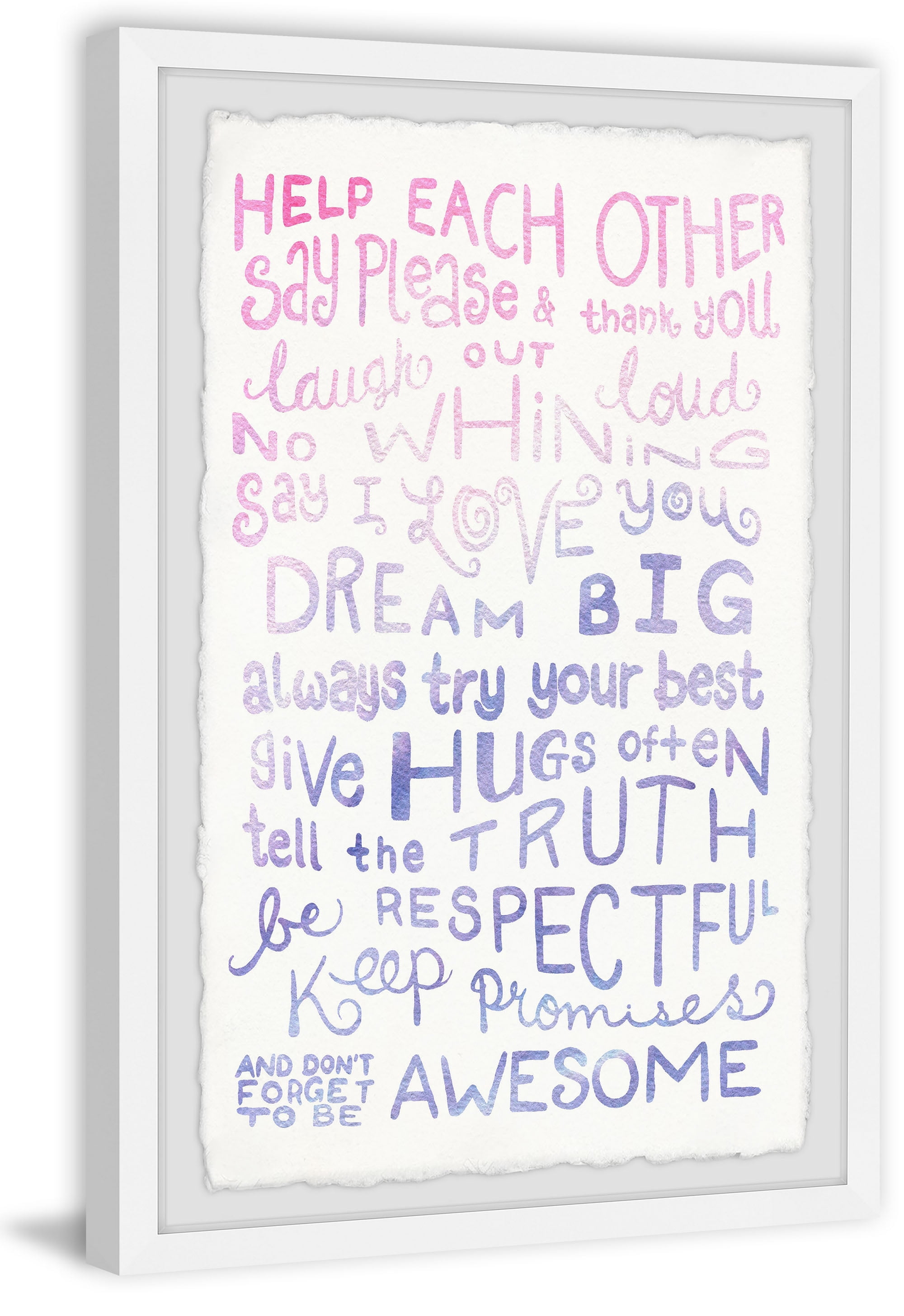 Marmont Hill Characteristics Board By Nicola Joyner Framed Wall Art, 8" x 1.5"