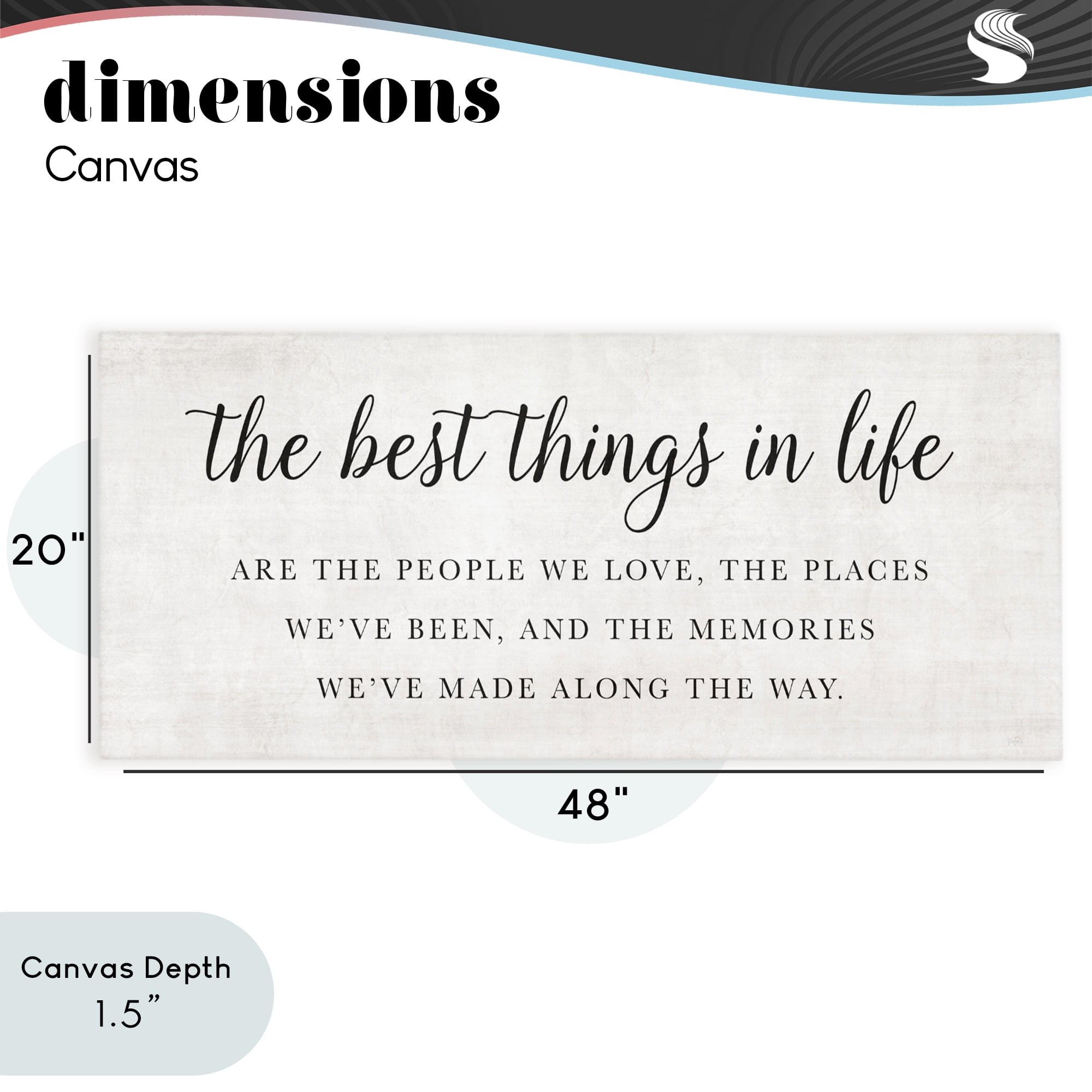 Stupell Industries Best Things In Life Uplifting Canvas Wall Art, design by Natalie Carpentieri