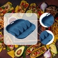 thumbnail image 6 of QSTDGVPW Taco Holder Plate Non Slip for Soft and Hard Tacos with Handles Serving Tray Blue, 6 of 9