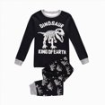 thumbnail image 5 of Paguaki Kids Pajamas Boys Dinosaur Print Long Sleeve Top And Pants 2-Piece Winter Warm Sleepwear Set, 5 of 6