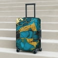 thumbnail image 4 of Salouo Watercolor Blue Marbled Pattern Travel Dust-proof Suitcase Cover, Softside Suitcase Protector Luggage Cover Protector for 18-32inch ,Not Included Suitcase, 4 of 8