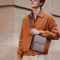 thumbnail image 5 of Men PU Leather Crossbody Shoulder Bag, Lightweight Adjustable Strap Messenger Bag with Multiple Compartments for Travel Work Daily Carry and Casual Business Use, 5 of 6