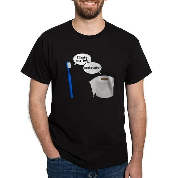 CafePress - I Hate My Job Dark T Shirt - Men's Classic Graphic Cotton T-Shirt