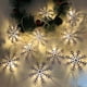 thumbnail image 1 of Tira de luces LED navideñas con batería y copos de nieve blancos, decoración navideña con colgante de muñeco de nieve y árbol de Navidad., 1 of 6