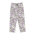 thumbnail image 6 of Uemuo Lavender Flowers Pattern Women's Wide Leg Palazzo Lounge Pants with Pockets Light Weight Loose Comfy Casual Pajama Pants-Medium, 6 of 9