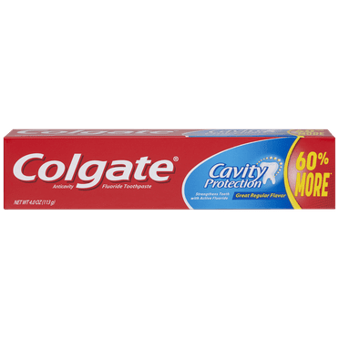 Colgate Cavity Protection Toothpaste with Fluoride, Great Regular Flavor - 4 oz