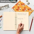 thumbnail image 5 of Fox Face Orange Ring Binder Notebook Journey Note Diary College Ruled Spiral Notebook Study Loose Leaf Paper A5 60 Pages, 5 of 8