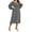 Black, variant on DeHolifer Dresses for Women Sequin Print Square Neck Long Sleeve Cotton Comfy Sundress Loose Casual Maxi Dresses Yellow 2XL