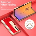 thumbnail image 5 of Allytech for Galaxy Z Fold 4 Case with Front Screen Protector, Hinge Protection &  S Pen Holder Built in Kickstand Shockproof Plating PC Case for Samsung Z Fold4 5G 2022, Red, 5 of 7