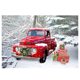 thumbnail image 1 of Fondo de Navidad, tela para Año Nuevo, camión rojo vintage para niños, estudio fotográfico, tela para fotografía, J, 1 of 8
