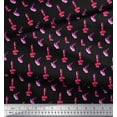 thumbnail image 3 of Soimoi Black Cotton Voile Fabric Lipstick & Nailpaint Fashion Print Fabric by Yard 42 Inch Wide, 3 of 3