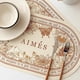 thumbnail image 3 of lote De 2 Juegos De Mesa Simples De La Srie Ovale Marron De Fleurs De Style Maison Rtro Orange Rsistant L'usure Et L'eau, 3 of 5