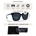 thumbnail image 3 of Gafas de Sol DIFF Bella Diseño Cuadrado Sobredimensionado Negro/Gris, 3 of 9