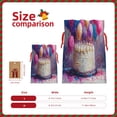 thumbnail image 3 of Xecao Colorful Balloon Cake Celebration Print Burlap Gift Bags with Drawstring and Gift Tags, Gift Bags, Burlap Bags, Jute Bags for Party, Christmas, DIY Craft Bags-Medium, 3 of 9