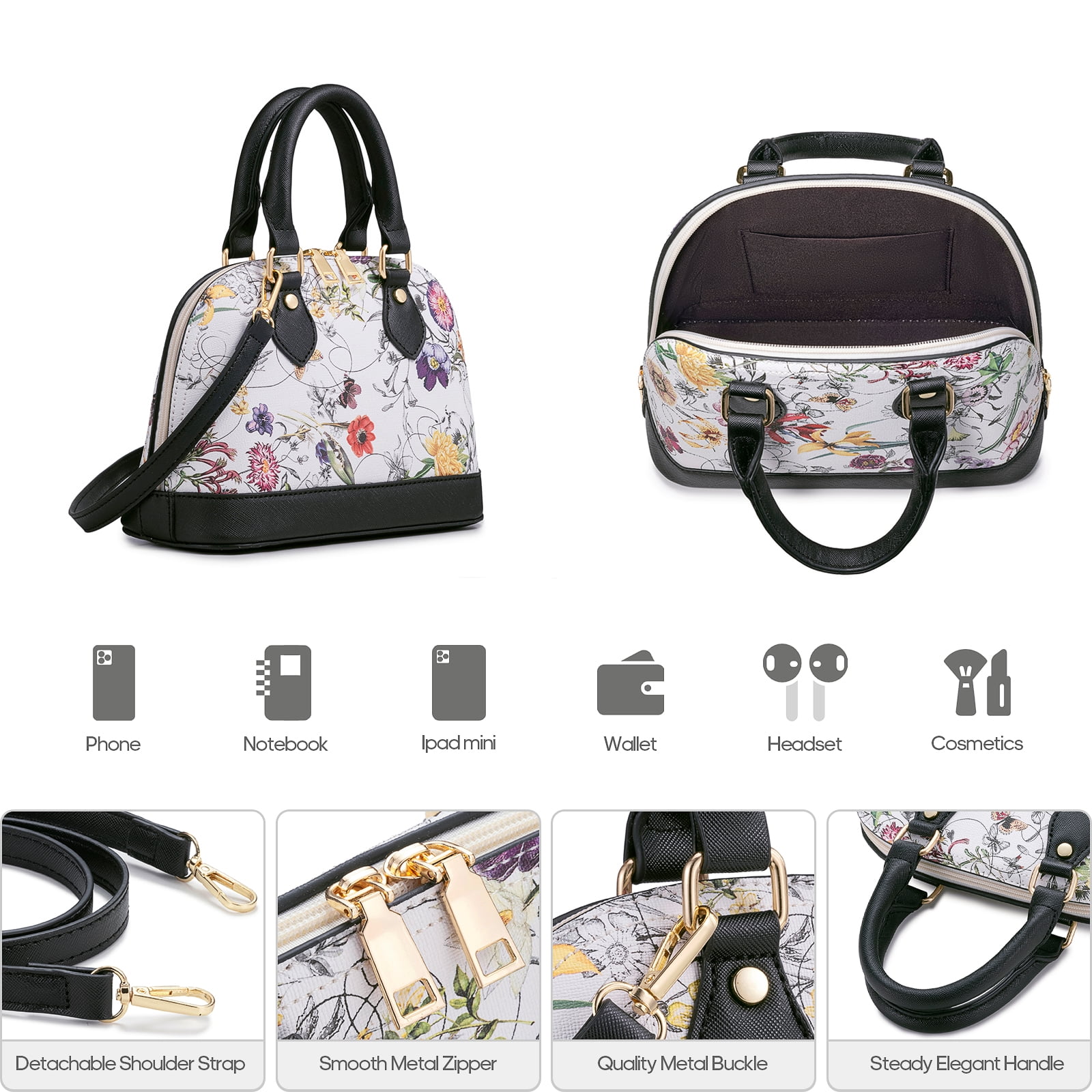 Bagsure Women Handbags Fashion Tote Shoulder Bags Casual Crossbody Bags for Women Handbag Set 4pcs