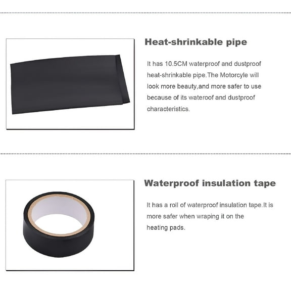 MISSMILE 12V Motorcycle Heated Hand Grips Waterproof Thermal E-bike ATV Handlebar Heater Warmer Kit Motorcycle Accessories