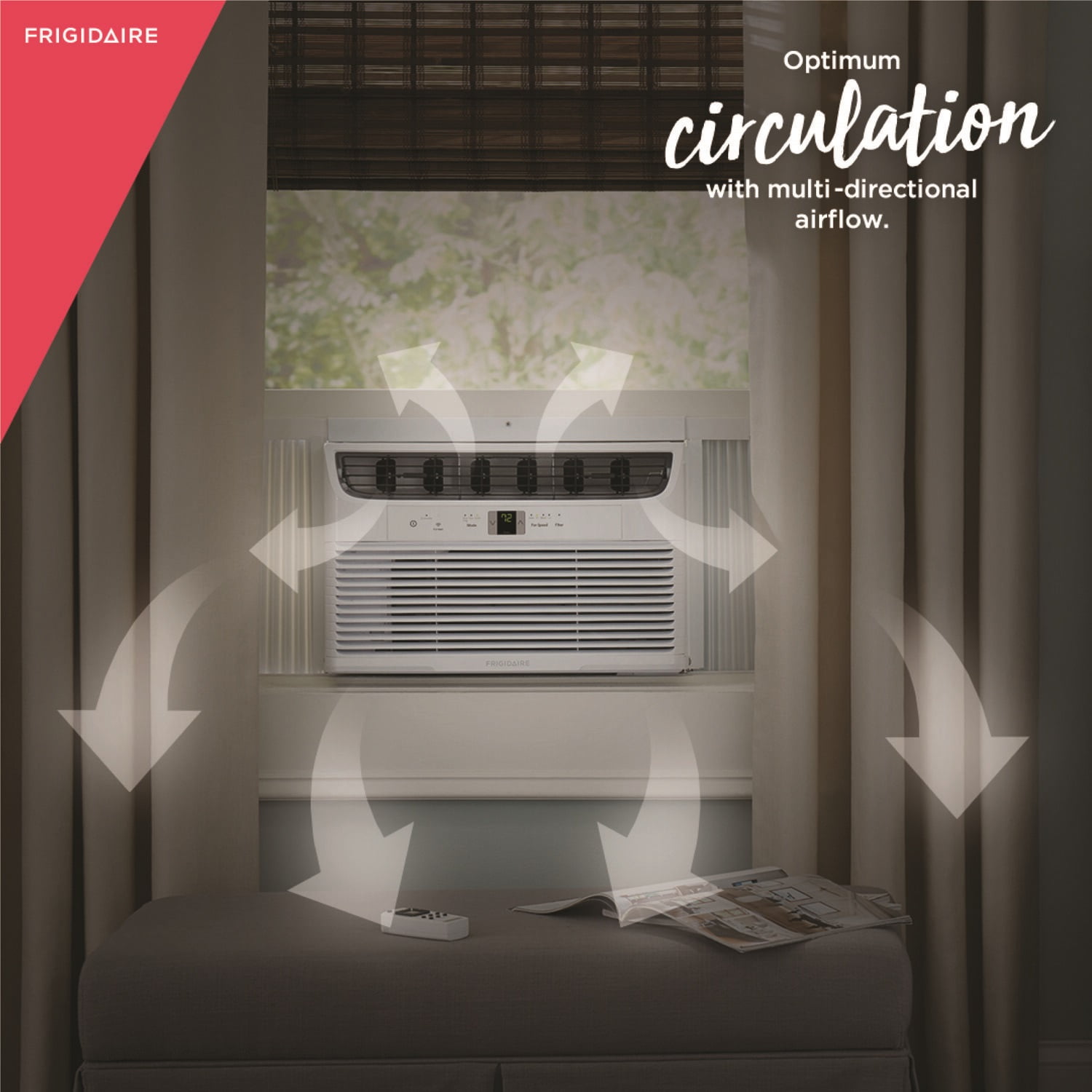 Frigidaire 8,000 BTU 350 Sq ft Window Air Conditioner with Remote in White, FHWC083TB1