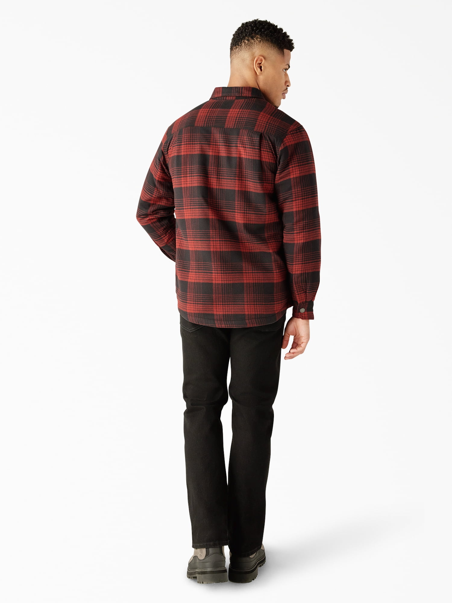 Genuine Dickies Men's Fleece Lined Flannel Shirt Jacket
