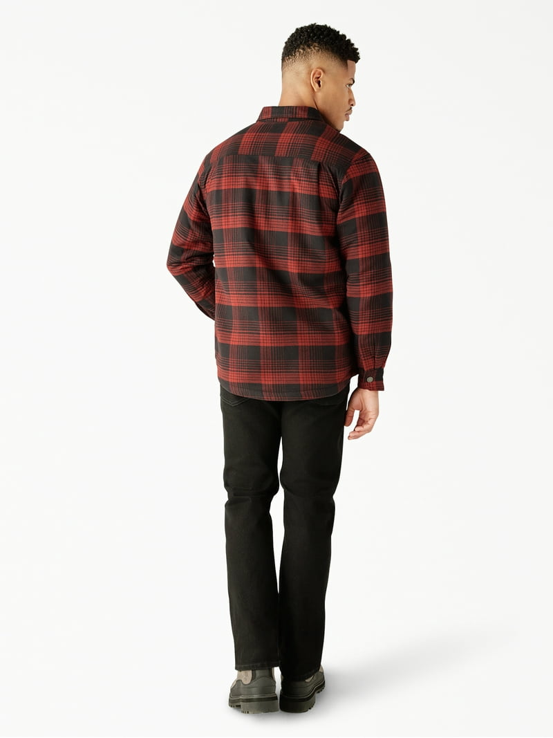 Genuine Dickies Men's Fleece Lined Flannel Shirt Jacket - Walmart.com