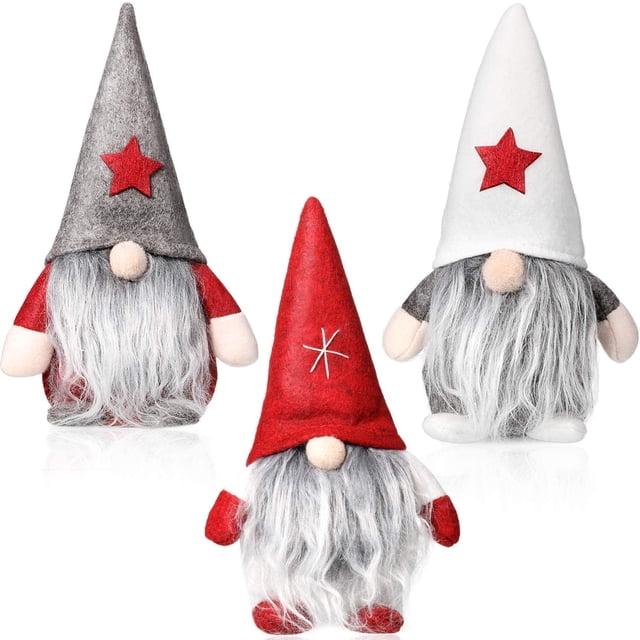 3 Piezas Navidad Mini Papá Noel Hecho A Mano Felpa Muñeco De Nieve Muñeco De Juguete Figuras De Navidad Regalo De Cumpleaños Para Navidad Vacaciones Decoración Del Hogar MFZFUKR WLJ-2603