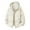 Beige, variant on Unisex Solid-Colored Fleece-Lined Hooded Jacket, Casual Warm Couples' Outerwear, Beige, M