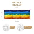 thumbnail image 3 of Naloa Rainbow Colored Body Pillow Cover, Pillowcases with Hidden Zipper Breathable Long Pillow Case (Pillows are not included,20x54 inch), 3 of 7