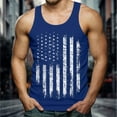 thumbnail image 2 of Ramiter 4th of July Tank Mens Tank Top Men's Muscle T-Shirt,Sleeveless,Muscle Tank,Classic Muscle Tee Top for Men Blue L, 2 of 4