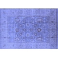 thumbnail image 1 of Ahgly Company Machine Washable Indoor Rectangle Oriental Blue Industrial Area Rugs, 8' x 10', 1 of 4