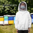 thumbnail image 2 of Noref Beekeeping Protective Veil Jacket Bee Suit Smock with Double Zippers Beekeeper Accessory,Beekeeping Veil Jacket,Bee Suit, 2 of 8