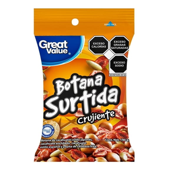 Botana Great Value surtida crujiente 190 g